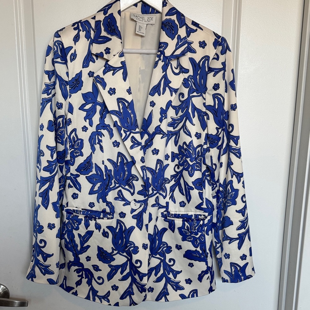 RACHEL ZOE LA/NY Blue Floral Blazer